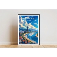 Wall Paintings, Da Nang Travel Print - Vietnam, Da Nang Poster, Vietnam Poster, Travel Wall Art