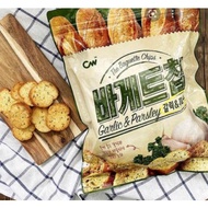 【Korea Import】 CW Garlic and Parsley Baguette Chips 400G 韩国超人气 CW牛油蒜蓉面包脆 400克😍
