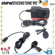 OLINI Type-C Recording Action Camera Hi-Fi Mic for Insta360 ONE RS
