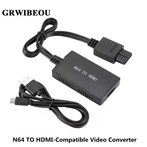 GRWIBEOU HDMI-compatible Adapter Cable N64 to HDMI-compatible Adapter 720P/1080P N64 HD Switch Conve