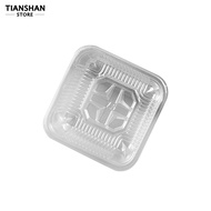 Tianshan 100Pcs Packing Box Portable Safe Square Shape Plastic Moon Cake Boxes for Mooncakes