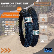 SET R18/R21 MOTOTREK OFFROAD MOTORCYCLE TIRE FOR CRF150; CRF150L; XR200; KLX140; KMX125; WR155; DT12