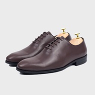[SilverChrome x Ambrose] Wholecut Oxford - Coffee Lace up (TK883) | Kasut Kulit Coklat Lelaki