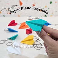 GANTUNGAN 3D Paper Plane ColorfulKeychain Origami Folding Paper Airplane Keychain