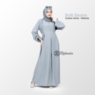 Gamis Dress Korean Style Polos Muslim Wanita Remaja Terbaru Bahan Morena Premium - Syakila Rafanda