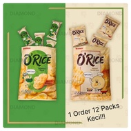 DIAMOND O'Rice Crackers Seaweed/Natural Snow Flavor 1 Bag 12 Packs Kreker Beras 奥莱米饼