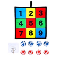 〔 Children's Toys E7B] Digital Jiugongge Dart Board Sticky Target Ball Toy Cognition Parent-Child Th