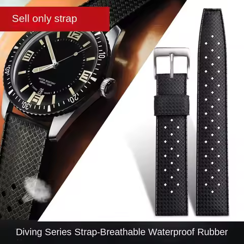 20mm 22mm Tropic Silicone Rubber Watch Strap for Seiko PROSPEX Series SLA037J1/039J1/017J1 Oris Long