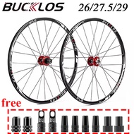 【Free Gift】BUCKLOS MTB Wheelset 26 27.5 29 Inch Bicycle Wheelset Aluminum Alloy Mountain Bike Wheel 