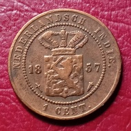 Koin 1 Cent 1857 Nederlandsch Indie