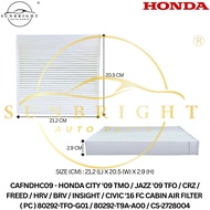 CITY '09 TMO/JAZZ '09 TFO/CRZ/FREED/HRV/BRV/INSIGHT/CIVIC '16 FC CABIN AIR FILTER (PC) 80292-TFO-G01
