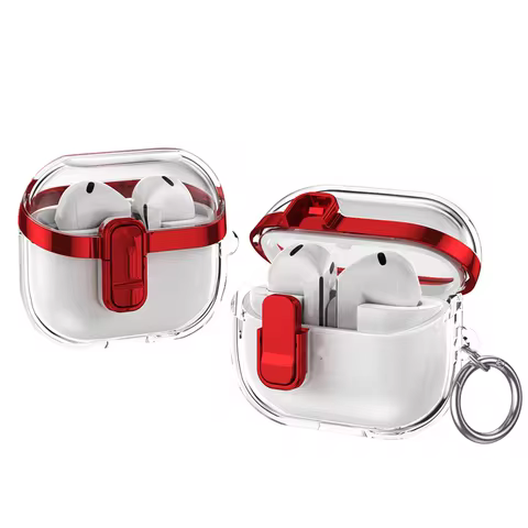 For Samsung Galaxy Buds 3 Pro/ Buds 3 Cover Lock Buckle Electroplating Anti Fall Protective Shell Fo