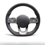 Black Suede Hand Sew Car Steering Wheel Cover For Mercedes Benz W205 C118 W177 V177 W247 C257 W213 2