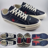 Sepatu Kets Converse One Star X Kasina Leather Black Red Hitam Merah