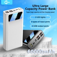 Yisen Original Powerbank 4 USB Charge Ports Fast LED Digital Display (60000mAh)