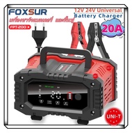 ￼เครื่องชาร์จแบตเตอรี่ และฟื้นฟู FOXSUR รุ่นใหม่ล่าสุดปี2023 รุ่น FPT-200 12V 20A 24V 10A