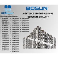 Gentools Xtreme Plus Drill Bit SDS [5mm to 16mm] Mata Tebuk Dinding SDS Plus Drill Bit