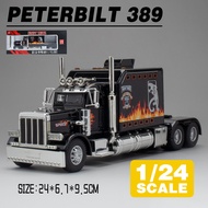 LEO 1:24 Peterbilt 389 Metal Diecast Alloy Toy Car Model Trucks For Kids Toys Vehicles Hobbies Colle