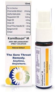 Kamillosan M Throat Spray Solution, Anti-inflammatory , 15ml, 1 bottle - ORIGINAL