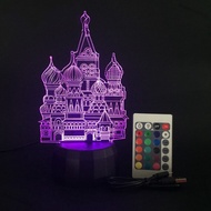 easyshop666 Touch Remote Control 3D Light Base for LED Night Light Colorful Gradient Lamp Black
