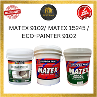 7L Nippon Paint Super Matex 9102 White/15245 MAXIWHITE/SMART ECOPAINTER 9102 WHITE / CAT SIMEN CAT KAPUR