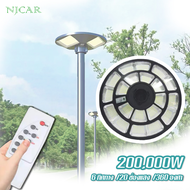 NJCAR UFO-200000W-W แสงสีขาว สีวอร์ม โคมไฟถนนแบบUFO โซลาร์เซลล์ 8ทิศทาง ความสว่าง 8ช่อง ขนาด2000วัตต์ พลังงานแสงอาทิตย์ พร้อมรีโมท