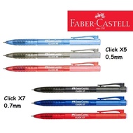 [King PLAZA] Faber-Castell Faber CX5 CX7 Automatic Ball Pen Red Black Blue