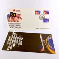 MAS Inaugural Flight To Los Angeles 31 July 86 - Malaysia First Day Cover