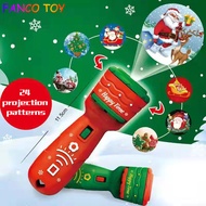 Baby Toys Torch Christmas Story Book LED Projection Flashlight Projector Torch Lamp Toy Early Educat