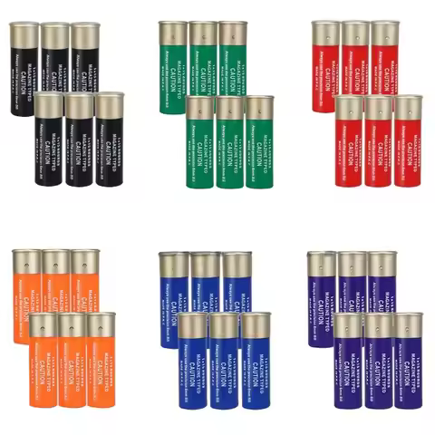 6 Pack of 15 Round BBs Airsoft Shotgun Shells Model Standard Airsoft Mag for Multi & Single-Shot Air