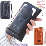 Ví cầm tay nam - Ví nam cầm tay JEEP dài da cao cấp đựng điện thoại đẹp giá rẻ - Ví da nam cầm tay -