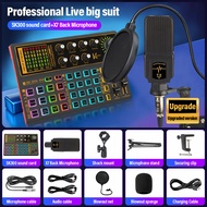 [SG Stock] K300 Sound Card Mixer Studio Equipment package (with Microphone) For Studio recording Live karaoke Mobile Computer Universal package