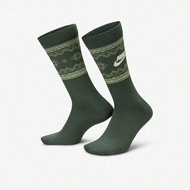 1 Pair Unisex U NK ESS CRW Fair Isle Pattern Mid-Calf Socks FZ3071-338