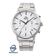Orient Contemporary Chronograph White Dial Quartz RA-KV0302S Men's Watch(Silver)