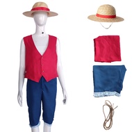 {gykhhguk} Movie One Piece Luffy Cosplay Costume Movie Version Same Monkey D Luffy Vest Pants Outfit