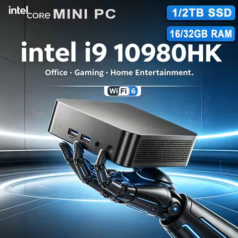 Intel i9 Mini PC Intel Core I9 10980HK Mini Pc Computer Windows 11 Mini PC Gaming Computer 16GB RAM 