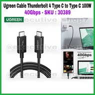 Ugreen Cable Thunderbolt 4 Type C to Type C 100W - 40Gbps - SKU 30389 - 1-year Official Warranty