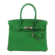 HERMES Clemence皮革Birkin 30金扣手挽袋
