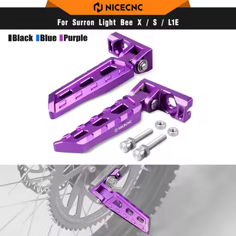NICECNC For Surron Light Bee X S L1E Chain Tensioner Adjuster Blocks & Rear Stunt Pegs For Segway X1