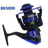 Reel Sking Bk Series Ukuran Lengkap Bk1000-6000 Reel Pancing Spinning 13 Ball Bearing Spool Besi Met