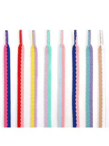 Two-color Flat Shoelaces Off Sneaker White Shoe Laces Precision Weaving For AF1 Shoelace Casual Shoe