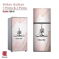 1-door refrigerator sticker and 2-door refrigerator sticker with prayer Motif, code DA-3