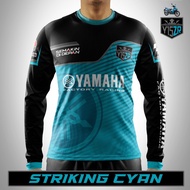 Y15 Cyan Striking Clothes, Y15ZR Cyan Ride Shirt, Ysuku Cyan, Moto Tshirt, Yamaha Cyan Tshirt, Long 