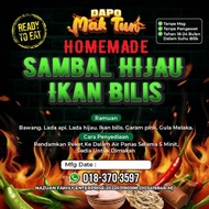 Sambal bilis/Sambal hijau ikan bilis Dapur Mak Tun