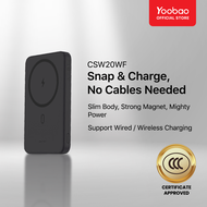 Yoobao 3C Logo MagSafe Powerbank 10000mAh Mini Wireless Magnetic Fast Charging CSW20WF