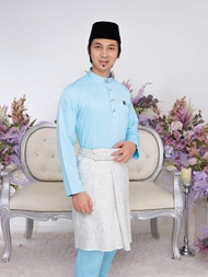 BAJU MELAYU SKY BLUE BAJU MELAYU BIRU AWAN BAJU MELAYU CUTTING MODEN BAJU MELAYU EXCLUSIVE