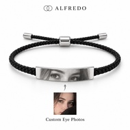 Personalized Eyes Photo Couple Bracelet Stainless Steel Engraved Hadiah Birthday Anniversary Gift fo
