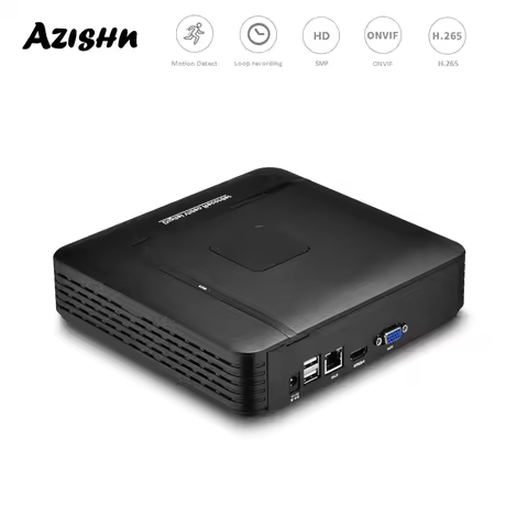 H.265+ Max 8MP 4K Output CCTV Mini NVR 16CH /9 CH 4K 8MP Face Detection Security Video Recorder Moti