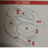 GIVI X.01 TOURER HELMET PARTS ORIGINAL PRODUCT