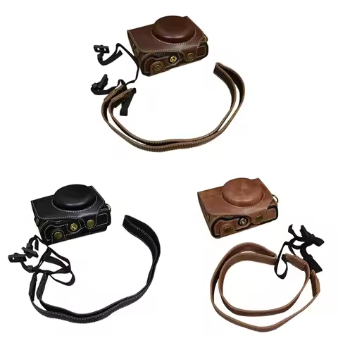 PU Leather Camera Bag Camera Bag Leather Case With Shoulder Strap For Canon Powershot G7x Mark Ii / 